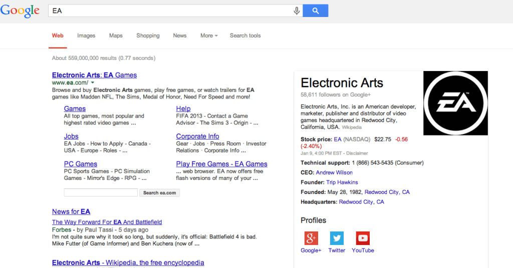 EA Knowledge Graph