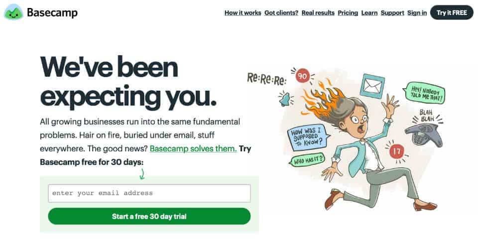 seo project management tool: basecamp